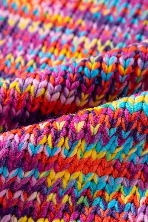 Pink Confetti Drop Shoulder Open Front Cardigan